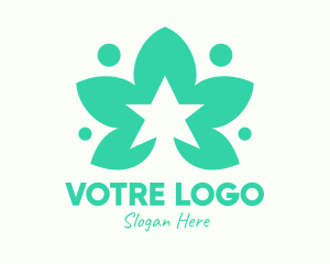 Green Herb Star Logo
