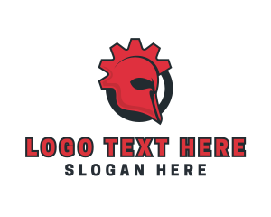 Spartan - Cog Spartan Helmet logo design