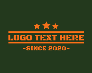 Army - Army Orange Text logo design