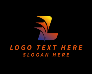 Deliver - Express Logistics Letter L logo design