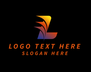 Freight - Express Logistics Letter L logo design