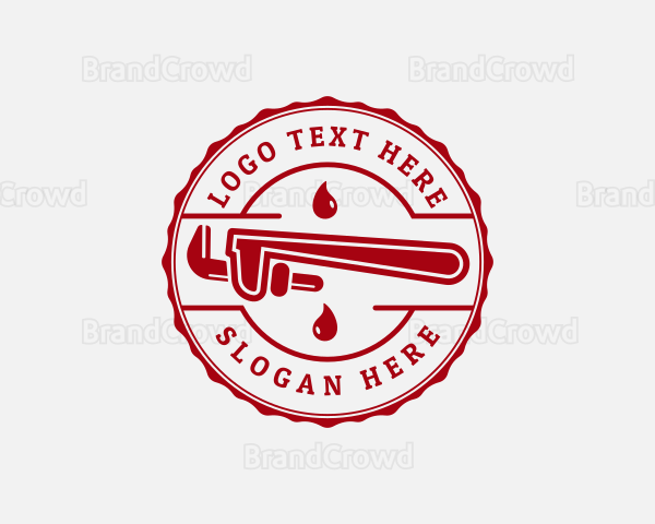 Plumbing Wrench Repair Logo