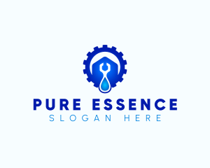 Purification - Gear Plumbing Wrench logo design