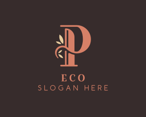 Natural Leaf Letter P Logo