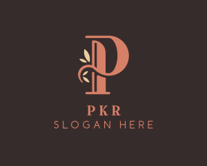 Natural Leaf Letter P logo design