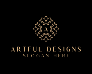 Lotus Floral Luxury logo design