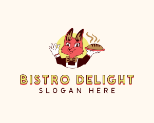 Fox Bread Waiter logo design