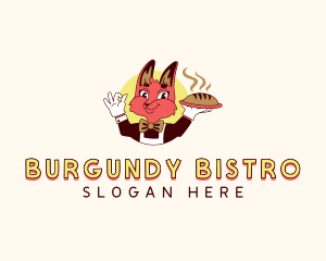 Fox Bread Waiter logo design