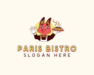 Fox Bread Waiter logo design