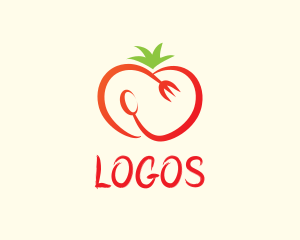 Culinary - Red Tomato Cutlery logo design