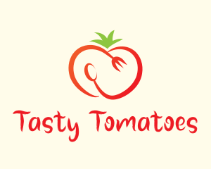 Red Tomato Cutlery logo design