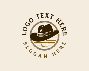 Map - Cowboy Hat Montana logo design