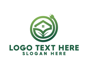 Plug - Eco Friendly House logo design