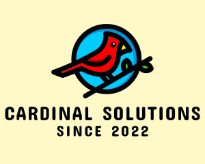 Cardinal - Cardinal Bird Branch logo design