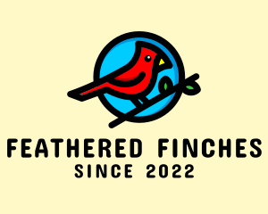 Cardinal Bird Branch logo design