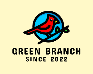 Branch - Cardinal Bird Branch logo design