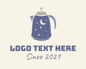 Night - Starry Electric Kettle logo design