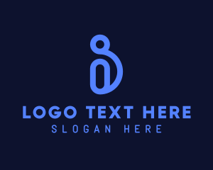 Internet - Information Tech Circuit Letter I logo design