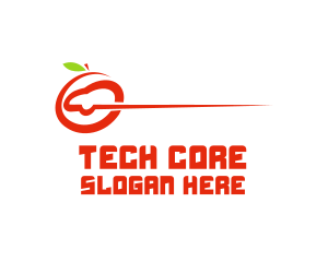 Abstract Apple Fruit Car logo design