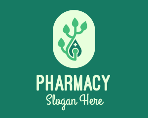 Green Organic Pharmacy logo design