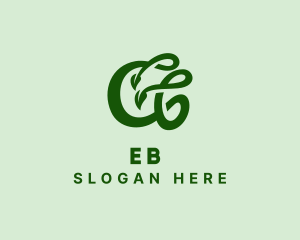 Organic - Green Leaf Letter A logo design