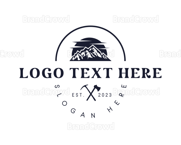 Mountain Pickaxe Hiking Logo