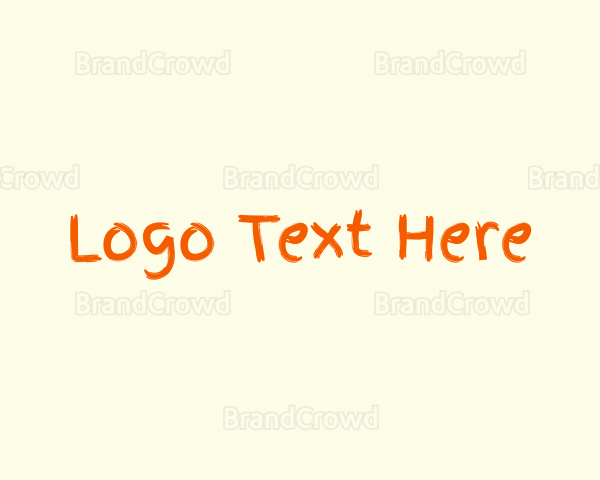Handpaint Stroke Wordmark Logo