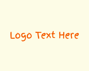Orange Orange - Handpaint Stroke Wordmark logo design