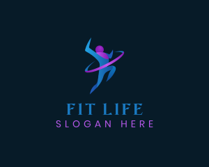 Human Fitness Runner logo design