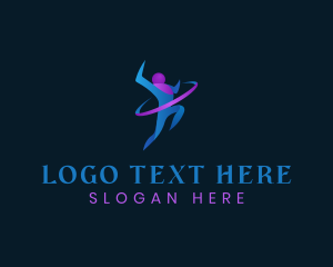 Gymnastics - Human Fitness Runner logo design