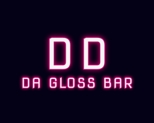 Futuristic Neon Pub Bar logo design