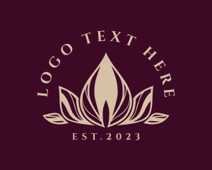 Massage - Wellness Spa Lotus logo design