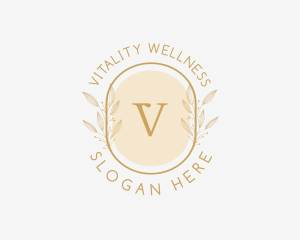 Wellness Floral Wreath  logo design