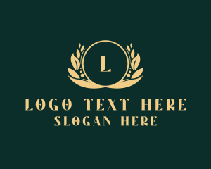 Floral Wreath Events Place logo design