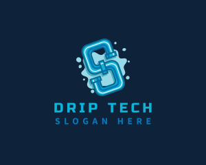 Leak - Plumbing Water Pipe logo design