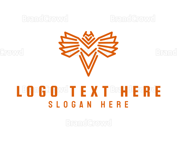 Geometric Phoenix Bird Logo