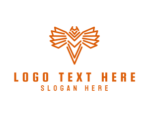 Clan - Geometric Phoenix Bird logo design