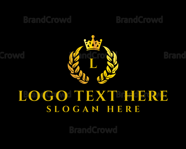 Luxury Wreath Crown Logo