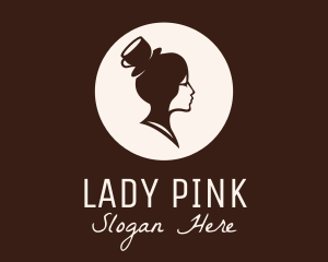 Lady Coffee Barista logo design