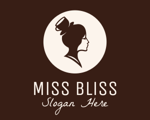 Miss - Lady Coffee Barista logo design