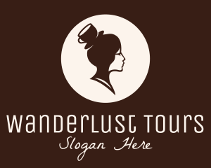 Lady Coffee Barista logo design