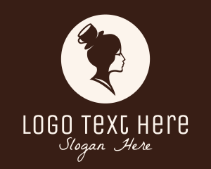 Girl - Lady Coffee Barista logo design