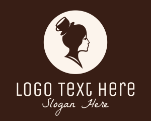 Silhouette - Lady Coffee Barista logo design