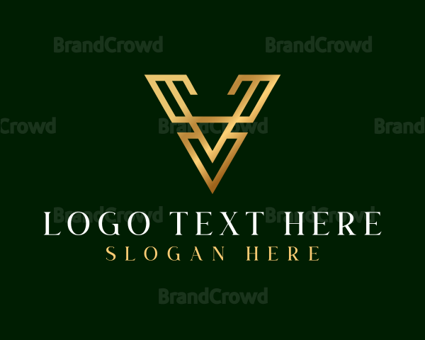 Luxury Accounting Letter V Logo