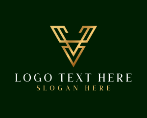 Firm - Luxury Accounting Letter V logo design