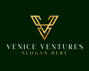 Luxury Accounting Letter V logo design