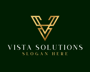 Luxury Accounting Letter V logo design