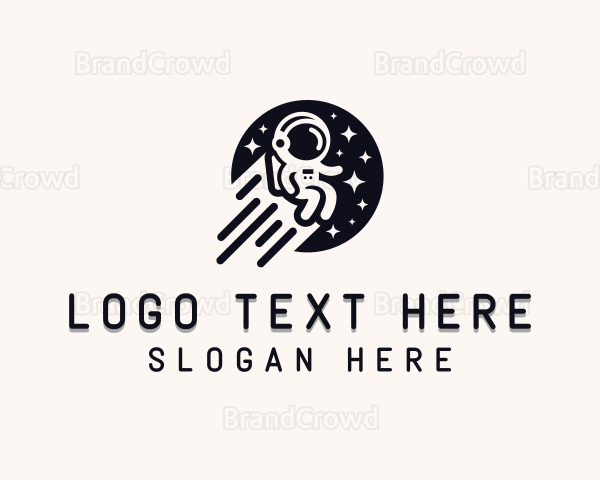 Moon Human Astronaut Logo