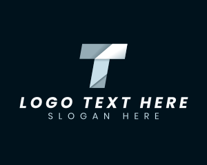 Enterprise - Origami Fold Letter T logo design