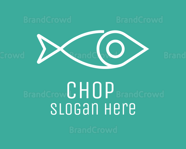 Location Pin Fish Logo